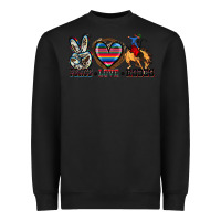 Black peace love rodeo Heavyweight Sweatshirt - Zillion Design Studio