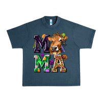 Midnight Navy Mama Cow Halloween Urban Heavy Tee - texasbilliewilder