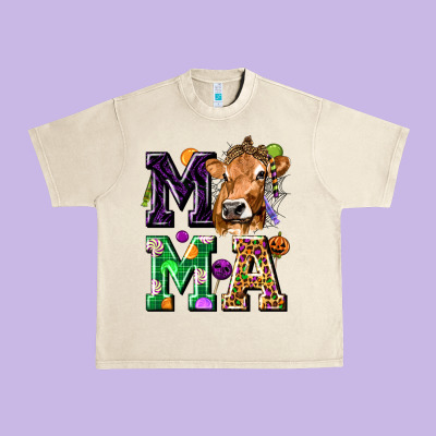 Mama Cow Halloween Urban Heavy Tee Designed By Texasbilliewilder