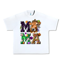 White Mama Cow Halloween Urban Heavy Tee - texasbilliewilder
