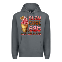 Rock stay cool eat ice cream Premium Hoodie - AdoDesignShop