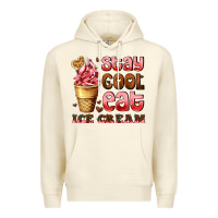 Sandshell stay cool eat ice cream Premium Hoodie - AdoDesignShop