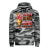 Slate Camo stay cool eat ice cream Premium Hoodie - AdoDesignShop