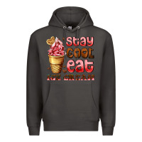Smoke stay cool eat ice cream Premium Hoodie - AdoDesignShop