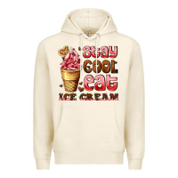 Tofu stay cool eat ice cream Premium Hoodie - AdoDesignShop