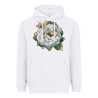 White pillow fight rose Heavyweight Hoodie - LillyAllenDesigns