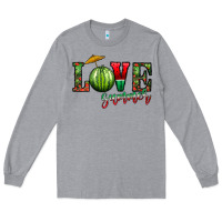 Heather Grey love summer Long Sleeve Tee - CowhideDigitalArt