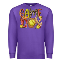Purple game day softball Premium Sweatshirt - MaliasSmallBusiness