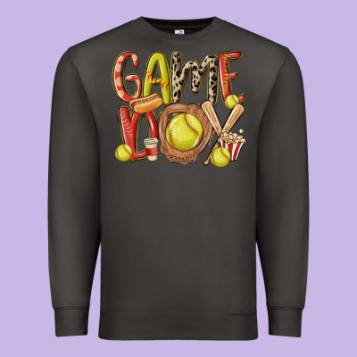 Game Day Softball Premium Sweatshirt Designed By Maliassmallbusiness