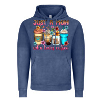 Vintage Denim just a mom who loves coffee Vintage Hoodie - Zillion Design Studio