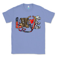 Colony Blue america nurse Classic Tee - CowhideDigitalArt