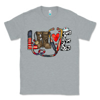 Heather Grey america nurse Classic Tee - CowhideDigitalArt