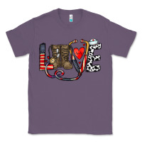 Lavender america nurse Classic Tee - CowhideDigitalArt