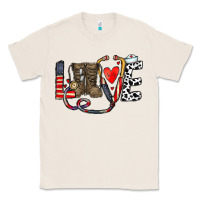 Natural america nurse Classic Tee - CowhideDigitalArt