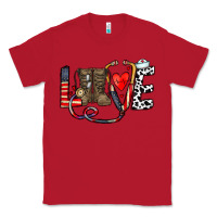 Red america nurse Classic Tee - CowhideDigitalArt