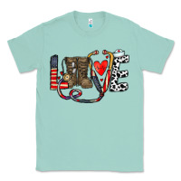 Seafoam america nurse Classic Tee - CowhideDigitalArt