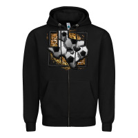 Black leopard soccer texas map Zipper Hoodie - Jasminsmagicworld