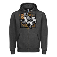 Charcoal Heather leopard soccer texas map Zipper Hoodie - Jasminsmagicworld