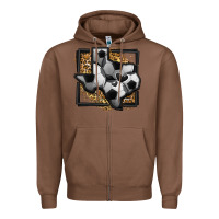 Chestnut leopard soccer texas map Zipper Hoodie - Jasminsmagicworld