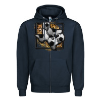 Navy leopard soccer texas map Zipper Hoodie - Jasminsmagicworld