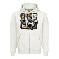Oatmeal Heather leopard soccer texas map Zipper Hoodie - Jasminsmagicworld