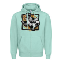 Seafoam leopard soccer texas map Zipper Hoodie - Jasminsmagicworld