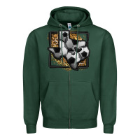 Sports Green leopard soccer texas map Zipper Hoodie - Jasminsmagicworld