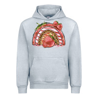 Heather Grey strawberry rainbow Urban Hoodie - BarkalooDesign