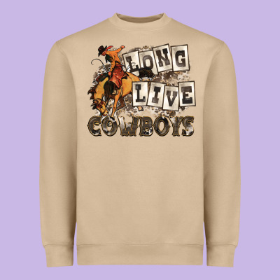 Long Live Cowboys Heavyweight Sweatshirt Designed By Zillion Design Studio