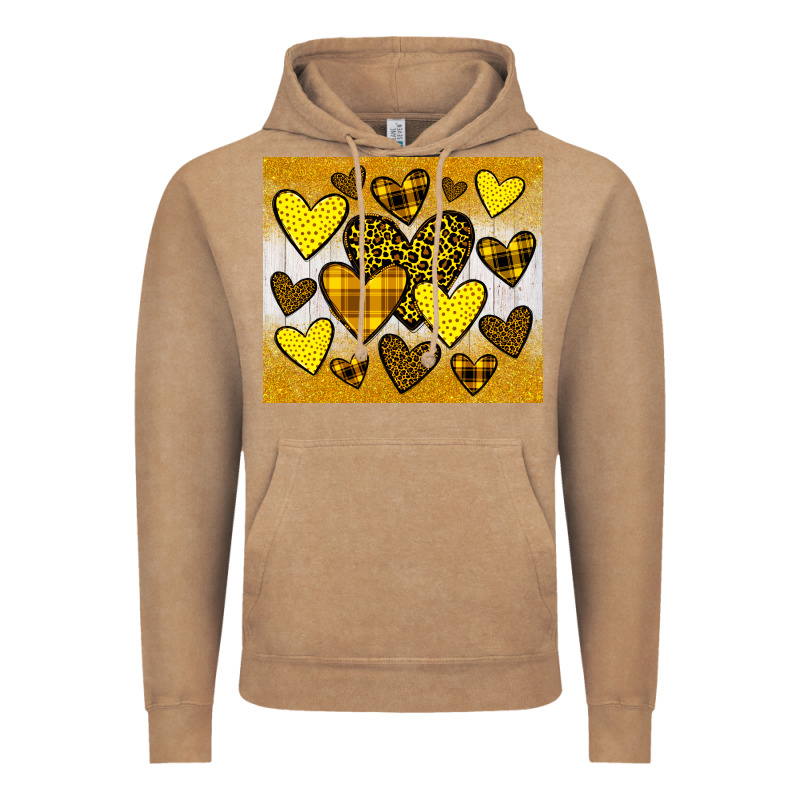 Yellow Hearts Vintage Hoodie by JahusDesignShop | Teevron