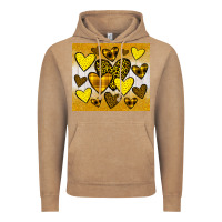 Vintage Coffee yellow hearts Vintage Hoodie - JahusDesignShop