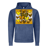 Vintage Denim yellow hearts Vintage Hoodie - JahusDesignShop