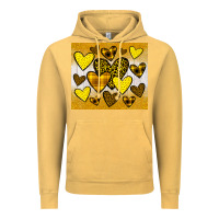 Vintage Mustard yellow hearts Vintage Hoodie - JahusDesignShop