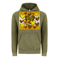Vintage Olive yellow hearts Vintage Hoodie - JahusDesignShop