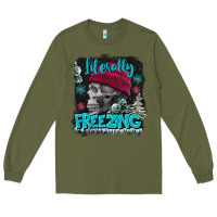 Army Green literally freezing skull Long Sleeve Tee - FaDigitalArtStudio