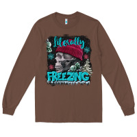 Chestnut literally freezing skull Long Sleeve Tee - FaDigitalArtStudio