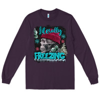 Plum literally freezing skull Long Sleeve Tee - FaDigitalArtStudio