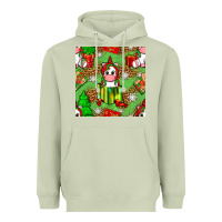 Matcha Christmas unicorn and gift box Heavyweight Hoodie - NancyCooperArtShop