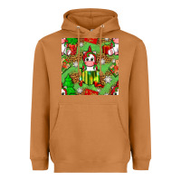 Meerkat Christmas unicorn and gift box Heavyweight Hoodie - NancyCooperArtShop