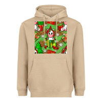 Mushroom Christmas unicorn and gift box Heavyweight Hoodie - NancyCooperArtShop