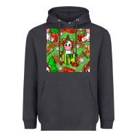 Smoke Christmas unicorn and gift box Heavyweight Hoodie - NancyCooperArtShop