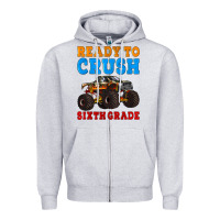 Heather Grey ready to crush sixth grade Zipper Hoodie - Artiststas