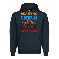 Navy ready to crush sixth grade Zipper Hoodie - Artiststas