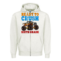 Oatmeal Heather ready to crush sixth grade Zipper Hoodie - Artiststas