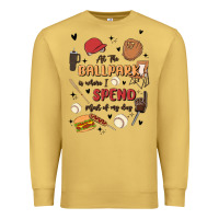 Antique Gold at the ballpark is where i spend most of my day Premium Sweatshirt - MaliasSmallBusiness