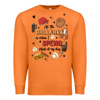 Carrot at the ballpark is where i spend most of my day Premium Sweatshirt - MaliasSmallBusiness