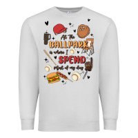 Dove Grey at the ballpark is where i spend most of my day Premium Sweatshirt - MaliasSmallBusiness