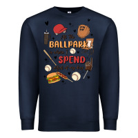 Navy at the ballpark is where i spend most of my day Premium Sweatshirt - MaliasSmallBusiness