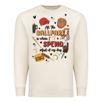 Sandshell at the ballpark is where i spend most of my day Premium Sweatshirt - MaliasSmallBusiness