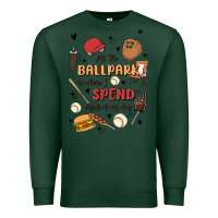Sports Green at the ballpark is where i spend most of my day Premium Sweatshirt - MaliasSmallBusiness